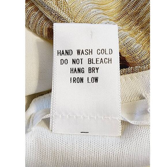 Esley Metallic Gold Champagne Racerback Dress Size Small - Picture 5 of 5